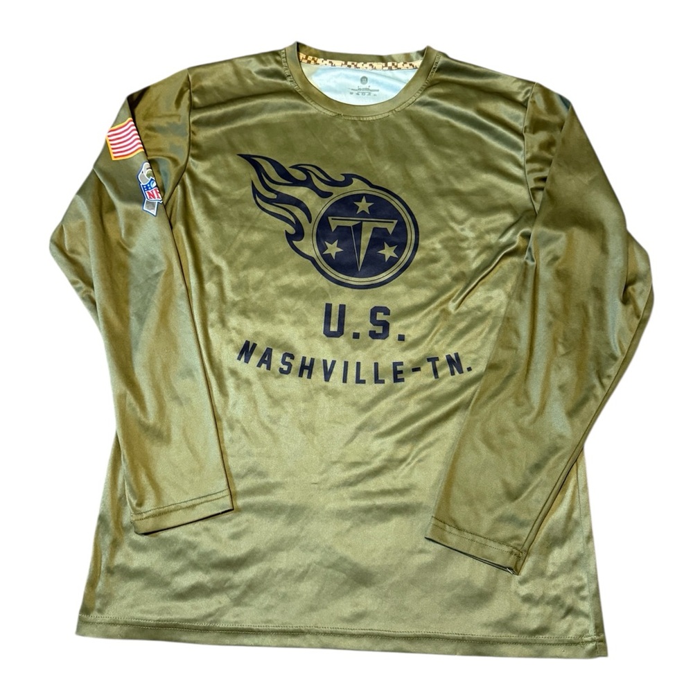 NFL Tennessee Titans Veteran Appreciation Long Sleeve Wicked Shirt size M